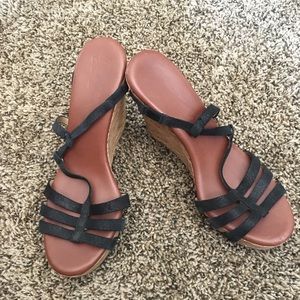 Matt Bernson Black and Cork Wedges